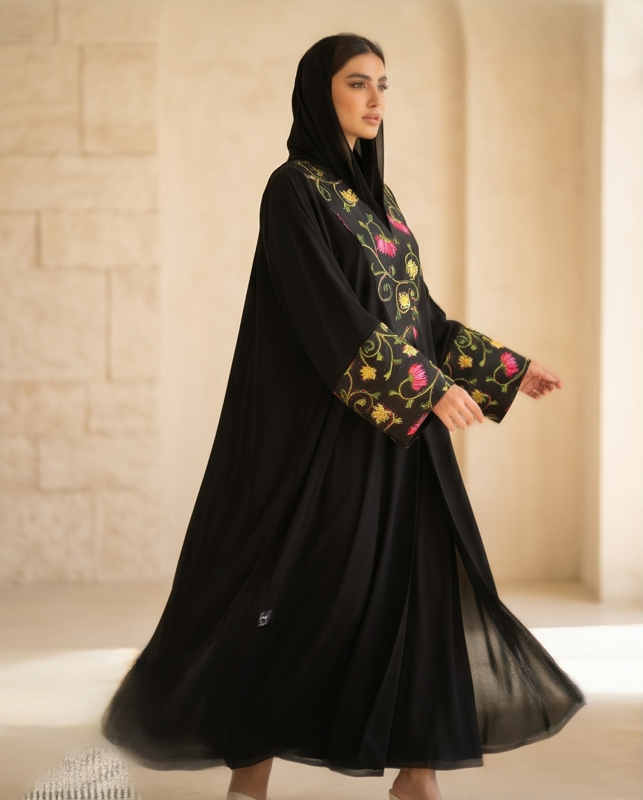 Bloom Noir Abaya