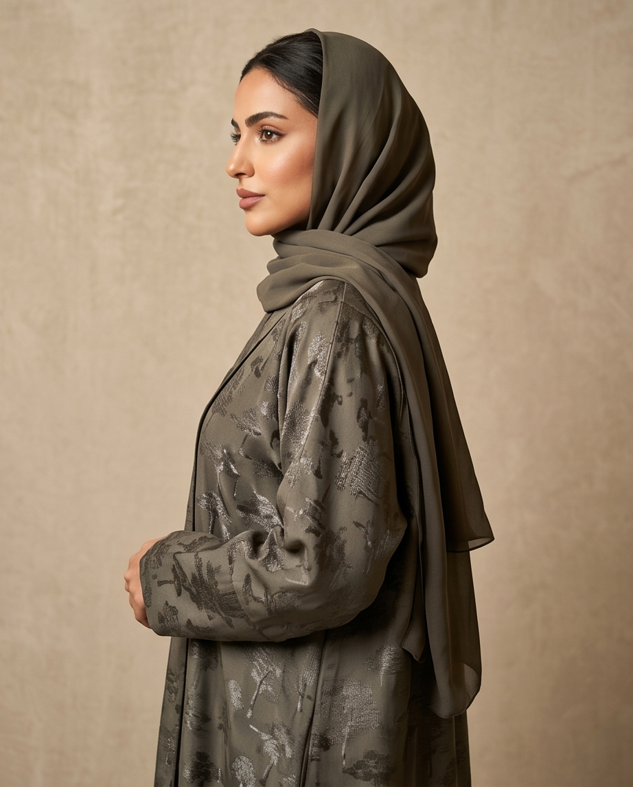 Olive Whisper Abaya
