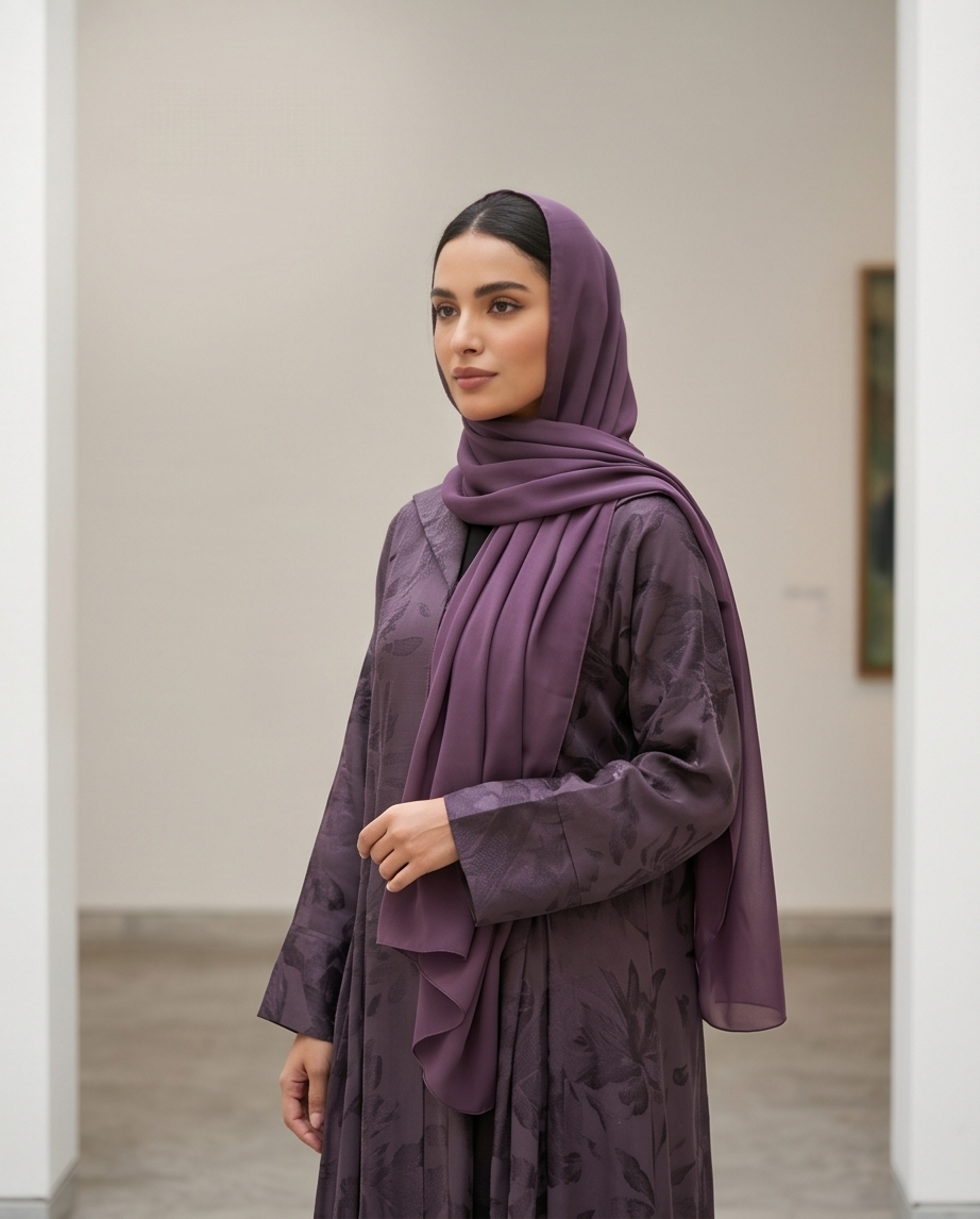 Amethyst Bloom Abaya
