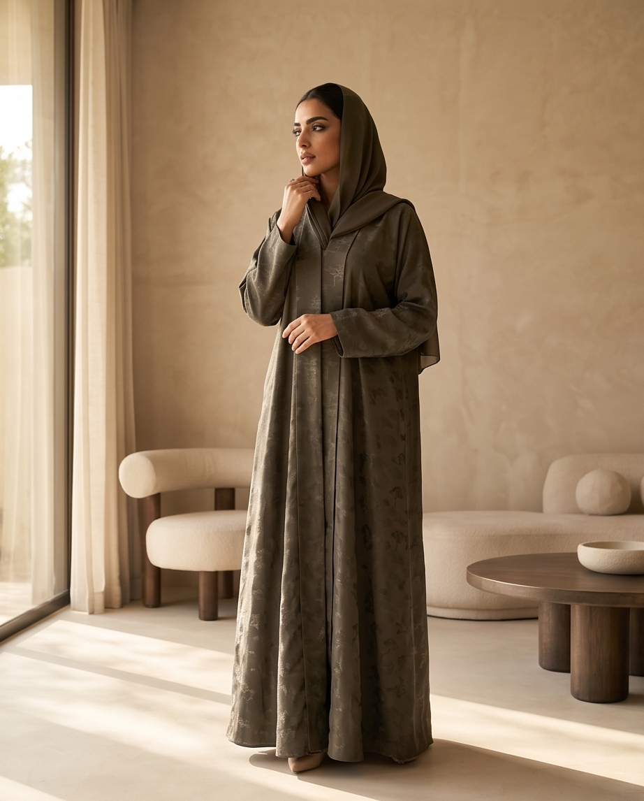 Olive Whisper Abaya