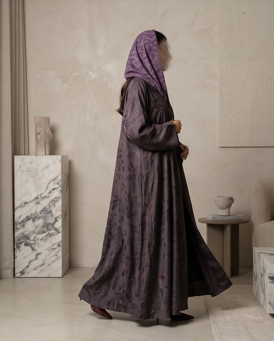 Amethyst Bloom Abaya