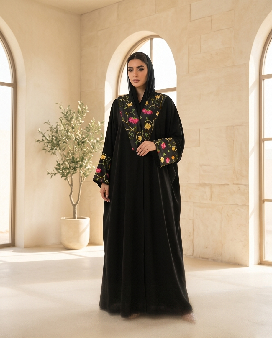 Bloom Noir Abaya