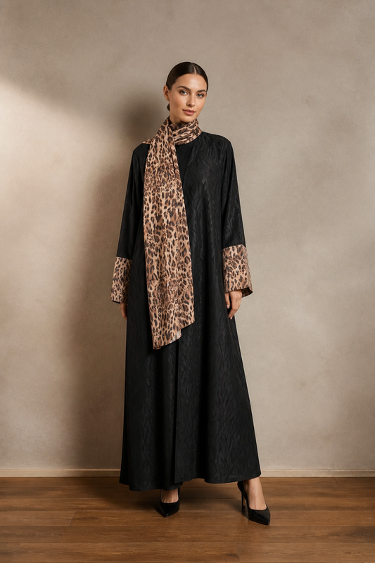 Midnight Leopard Abaya🐅